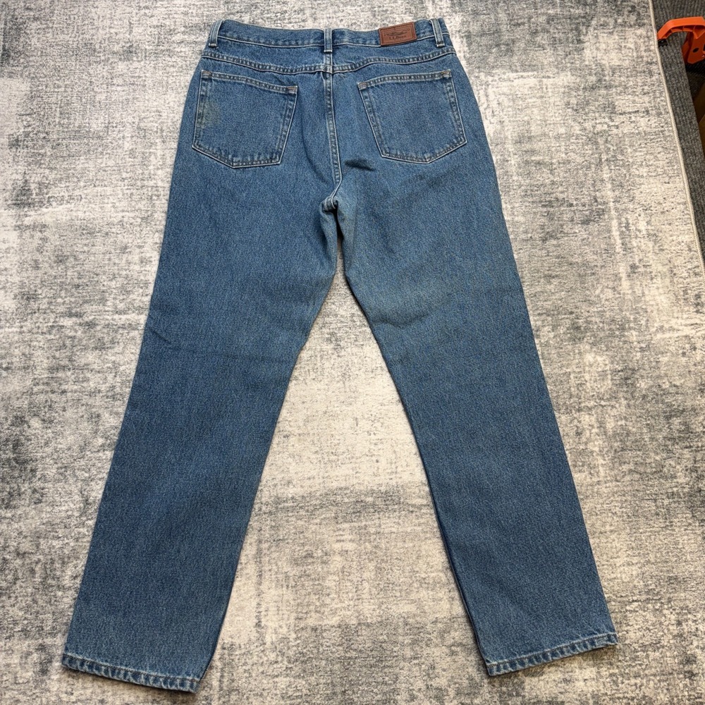 LL Bean Double L Jeans Mens 33x29 Blue Classic Fit Straight Leg Cotton Heritage - Picture 3 of 10